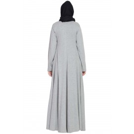 Nazneen Front Open With Hood Jersey Sports Abaya