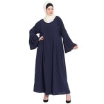 Nazneen Pleated And Pearls Embroidered Front Open Abaya