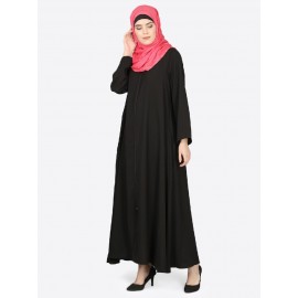 Nazneen Front Open With Zip Basic Abaya