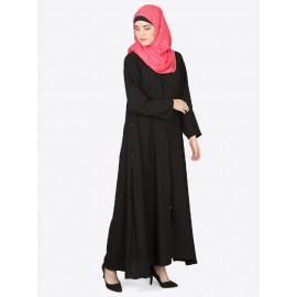 Nazneen Front Open With Zip Basic Abaya