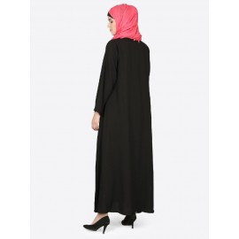 Nazneen Front Open With Zip Basic Abaya