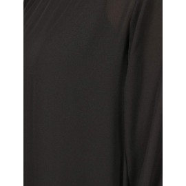 Nazneen Contrast Piping At Sleeve Basic Abaya