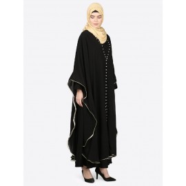 Nazneen Butterfly Upper With Inner Peals Abaya Cum Kaftan