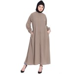 Nazneen Hidden Placket Front Open Casual Abaya