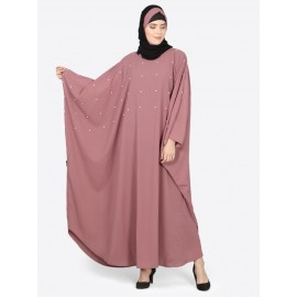 Nazneen Pearl Beaded Mauve Kaftan