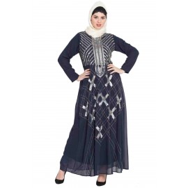 Nazneen Beads Sequins Embellished Party Abaya