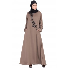 Nazneen Hand Work Beads Embellished Party Abaya