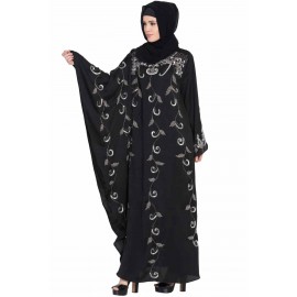 Nazneen One Butterfly Sleeve Hand Work Party Abaya