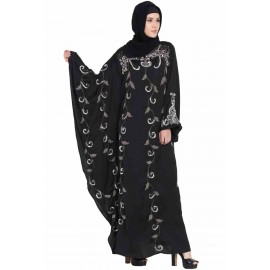 Nazneen One Butterfly Sleeve Hand Work Party Abaya