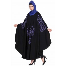 Nazneen Purple Embroidered Irani Kaftan