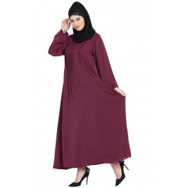 Nazneen Pin Tuck Side Placket Abaya