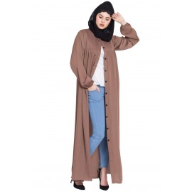 Nazneen Front Open Gather At Bust Casual Abaya