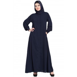 Nazneen Hidden Placket Front Open Casual Abaya