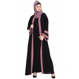 Nazneen Contrast Band With Inner Dubai Kaftan