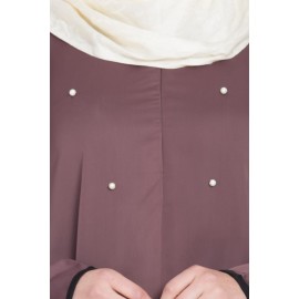 Nazneen Double Sleeve Pearl Beaded Abaya