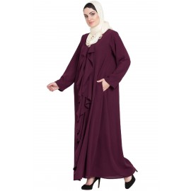 Nazneen Front Open Frill Shrug Cum Abaya