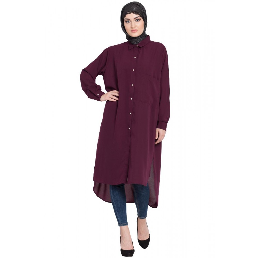 Nazneen Big Pocket Long Modest Shirt