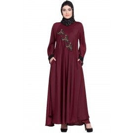 Nazneen Hand Embroidered Umbrella Nida Abaya