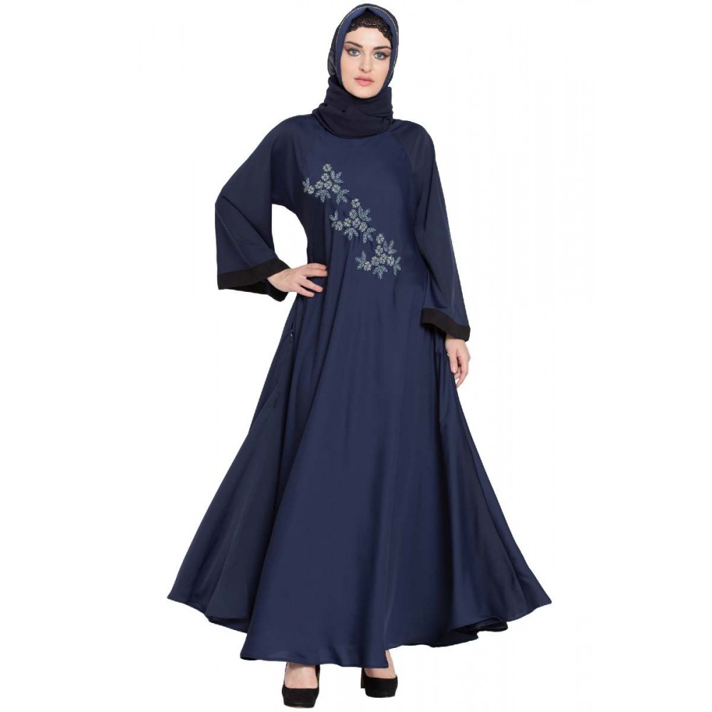 Nazneen Hand Embroidered Umbrella Nida Abaya