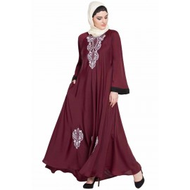 Nazneen Thread Embroidered Umbrella Nida Abaya