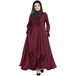 Nazneen Thread Embroidered Umbrella Nida Abaya