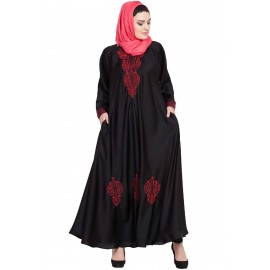 Nazneen Thread Embroidered Umbrella Nida Abaya