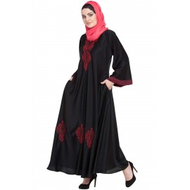 Nazneen Thread Embroidered Umbrella Nida Abaya