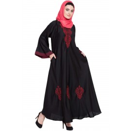 Nazneen Thread Embroidered Umbrella Nida Abaya