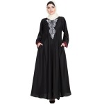 Nazneen Thread Embroidered Umbrella Nida Abaya