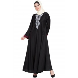 Nazneen Thread Embroidered Umbrella Nida Abaya