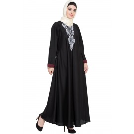 Nazneen Thread Embroidered Umbrella Nida Abaya