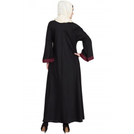 Nazneen Thread Embroidered Umbrella Nida Abaya