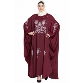 Nazneen Thread Embroidered Nida Kaftan