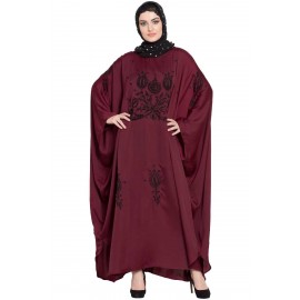 Nazneen Thread Embroidered Nida Kaftan