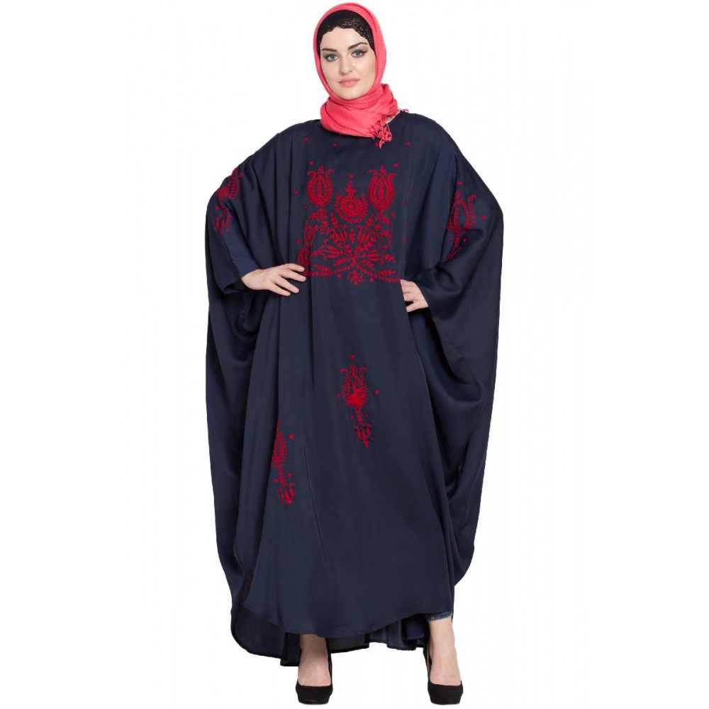 Nazneen Thread Embroidered Nida Kaftan