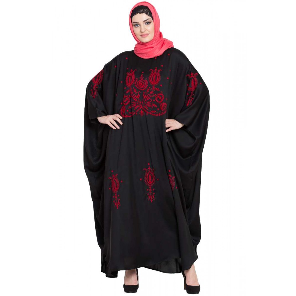 Nazneen Thread Embroidered Nida Kaftan