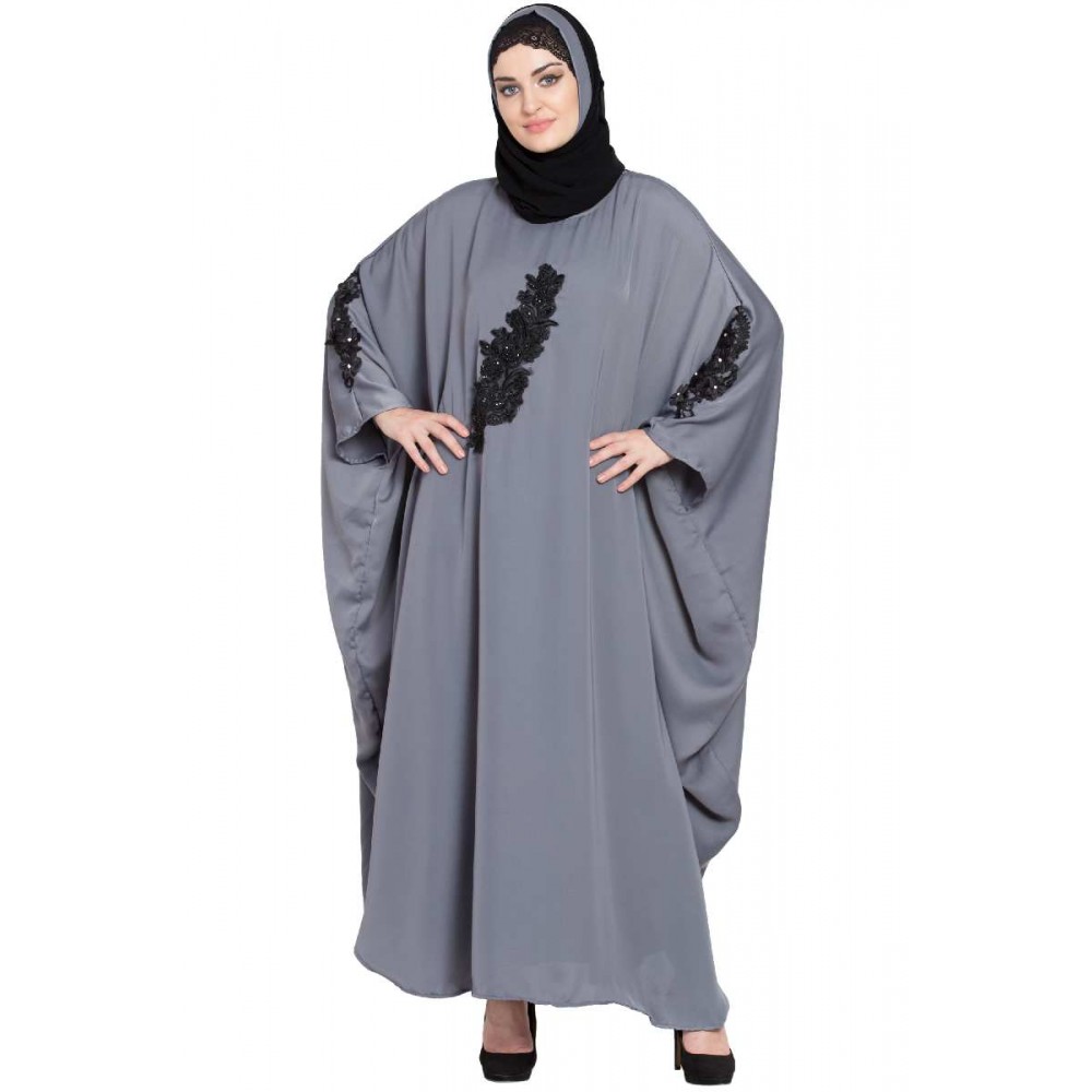 Nazneen Embellished Patch Nida Kaftan