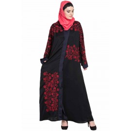 Nazneen Front Open Embroidered Dubai Kaftan