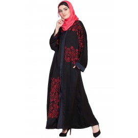 Nazneen Front Open Embroidered Dubai Kaftan