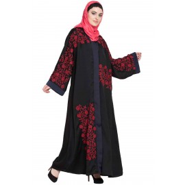 Nazneen Front Open Embroidered Dubai Kaftan