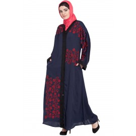 Nazneen Front Open Embroidered Dubai Kaftan