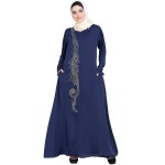 Nazneen Front Embroidered Umbrella Abaya