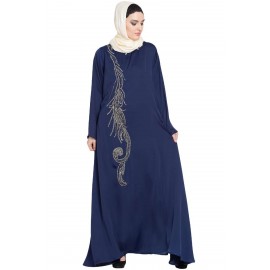 Nazneen Front Embroidered Umbrella Abaya