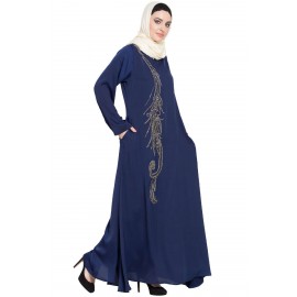 Nazneen Front Embroidered Umbrella Abaya