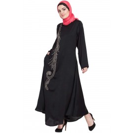 Nazneen Front Embroidered Umbrella Abaya