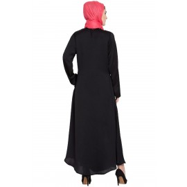 Nazneen Front Embroidered Umbrella Abaya