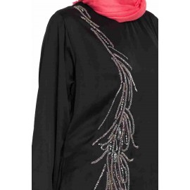 Nazneen Front Embroidered Umbrella Abaya