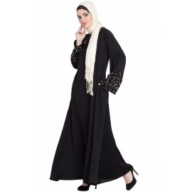 Nazneen Embellishment At Chest And Sleeve A Line Nida Abaya