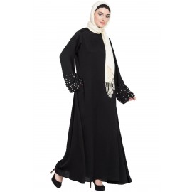 Nazneen Embellishment At Chest And Sleeve A Line Nida Abaya