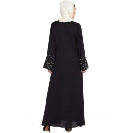 Nazneen Embellishment At Chest And Sleeve A Line Nida Abaya